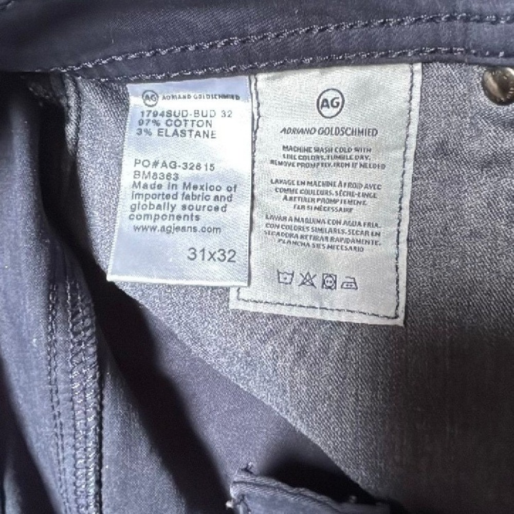 AG Adriano Goldschmied The Everett Slim Straight Pants Navy Blue 31x32 1794SUD - Picture 7 of 10